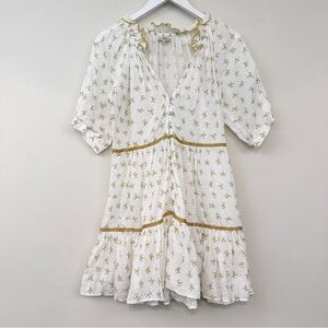 BAYBALA Ella Swiss Dot Ruffle Tier Dress, Sunny Sprig